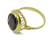 Ringe Marzinotto Gioielli Dame Anello Con Pietra in Gold Granato ANGRANATO2-20 - ANGRANATO2-20